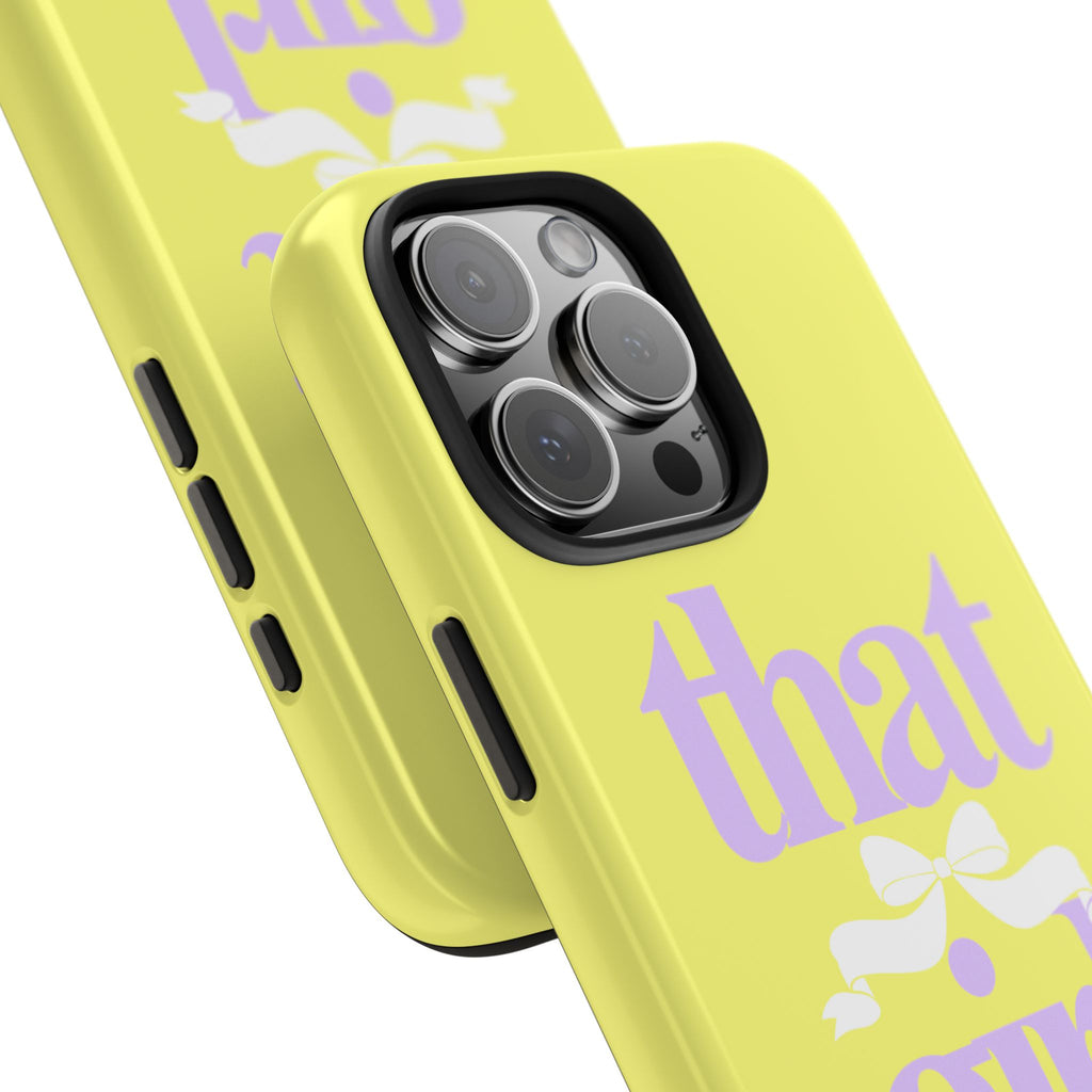 That Girl Tough Phone Case — Cute Pastel Yellow Protective iPhone Case