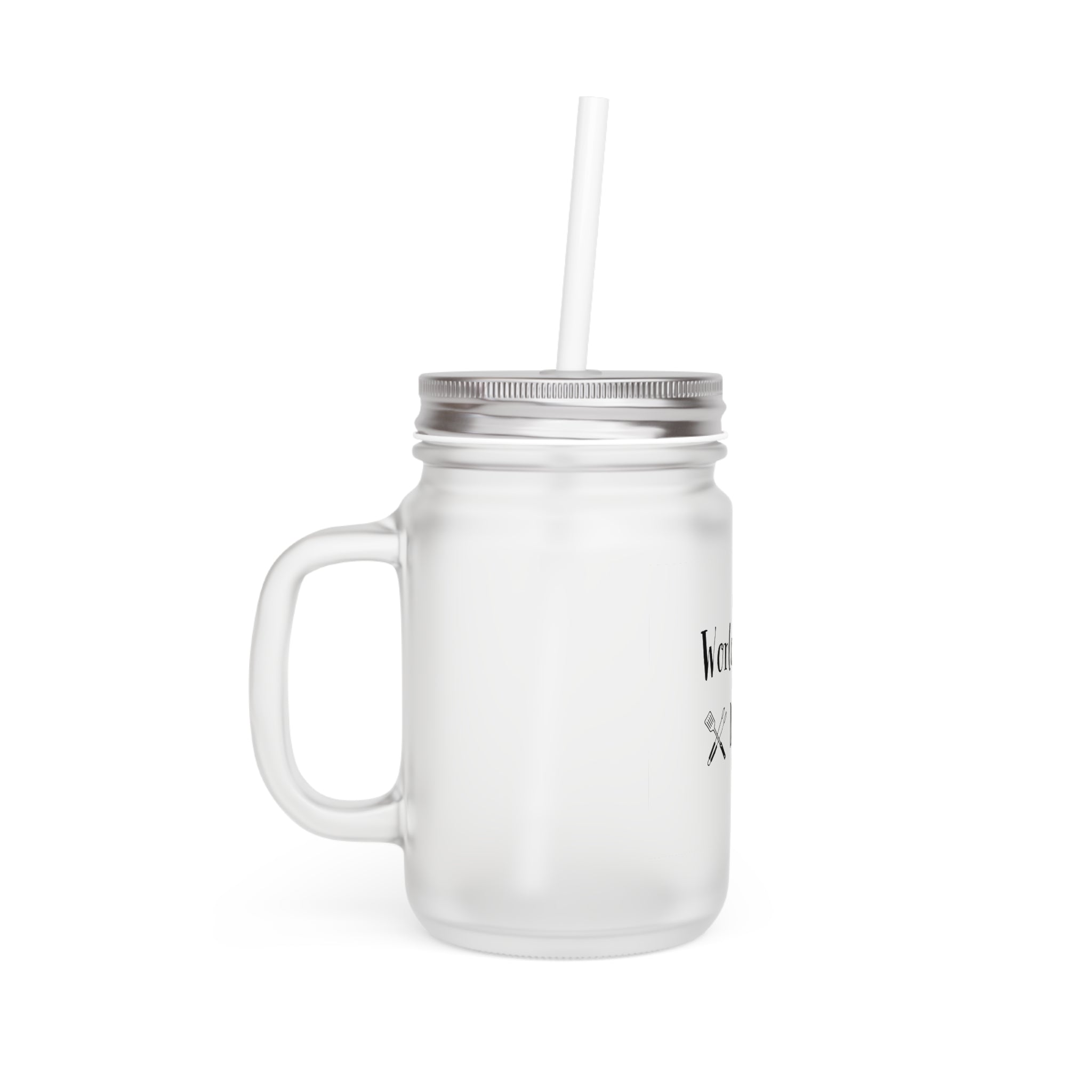 World's Best Dad Mason Jar Tumbler – Dad Gift with Straw, BBQ & Grill Icons