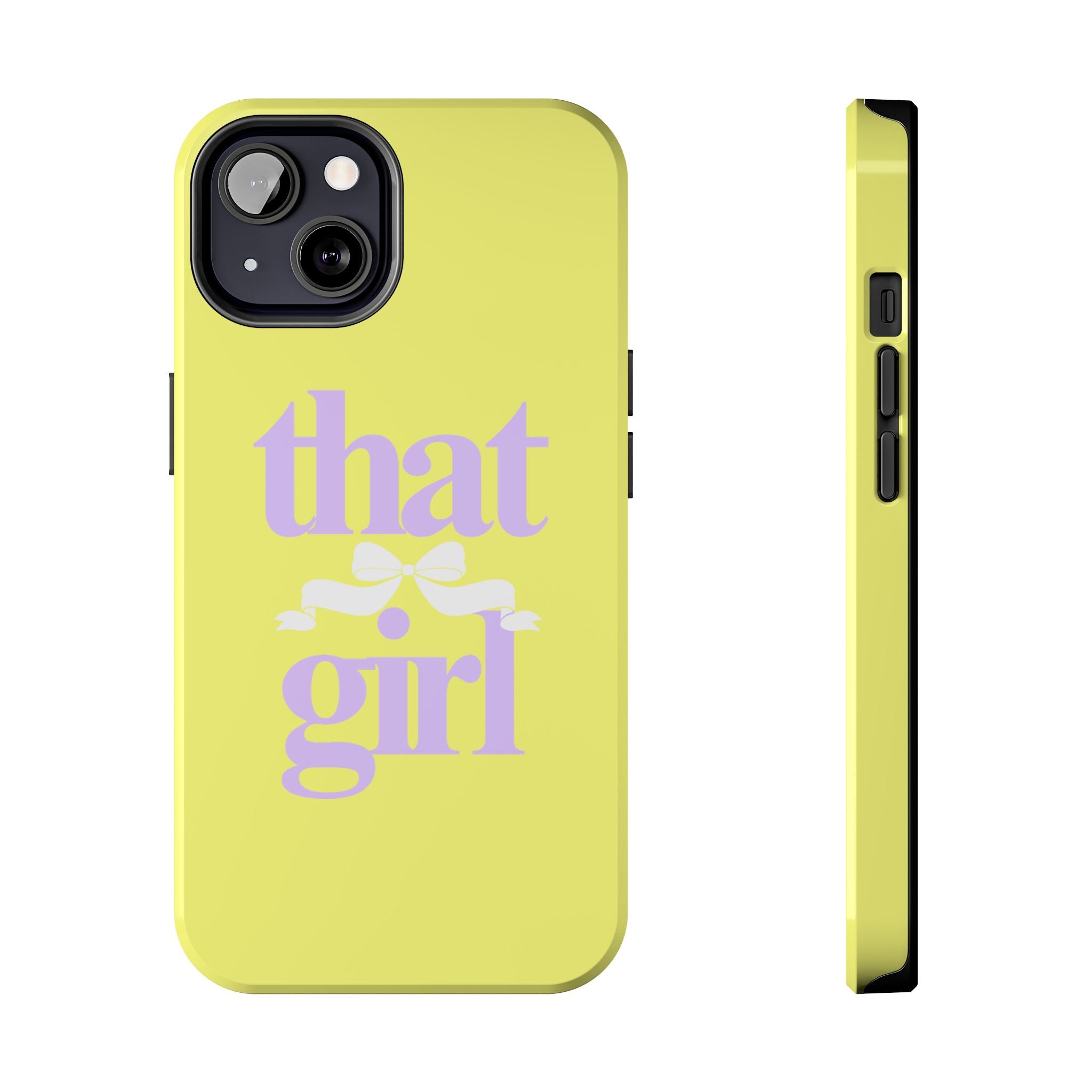 That Girl Tough Phone Case — Cute Pastel Yellow Protective iPhone Case