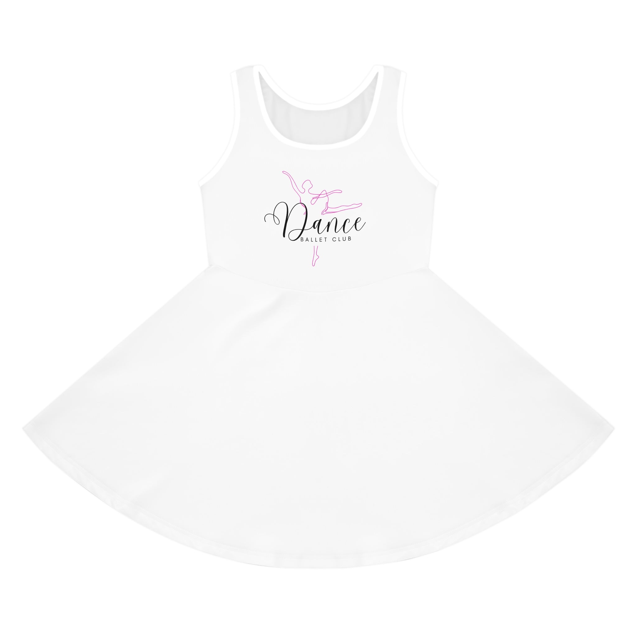 Girls' Dance Sundress — "Dance Ballet Club" Sleeveless Twirl Dress