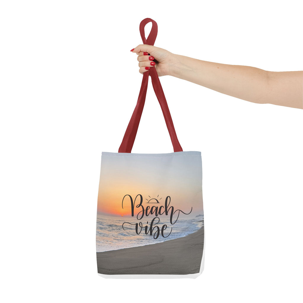 Beach Vibe Tote Bag — Sunset Beach All-Over Print Carry Bag
