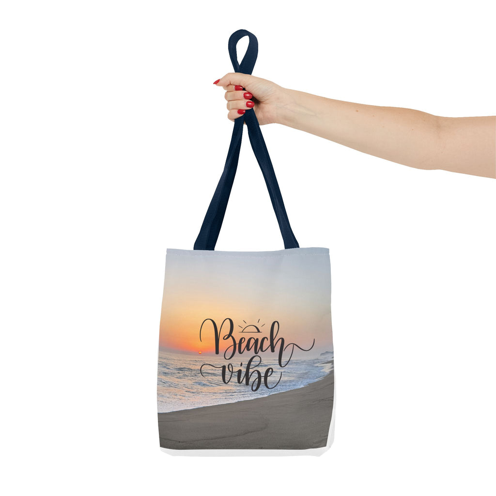 Beach Vibe Tote Bag — Sunset Beach All-Over Print Carry Bag