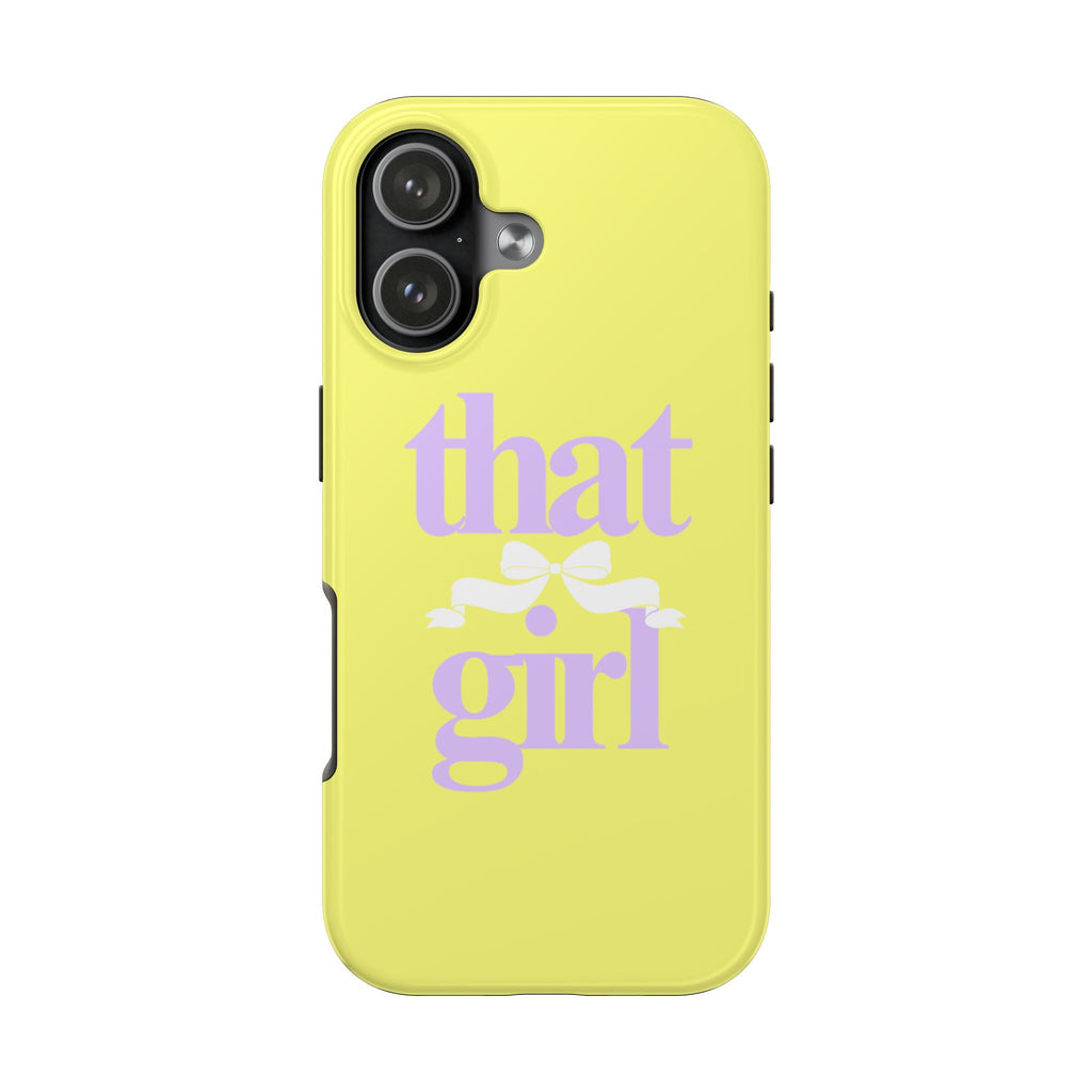 That Girl Tough Phone Case — Cute Pastel Yellow Protective iPhone Case