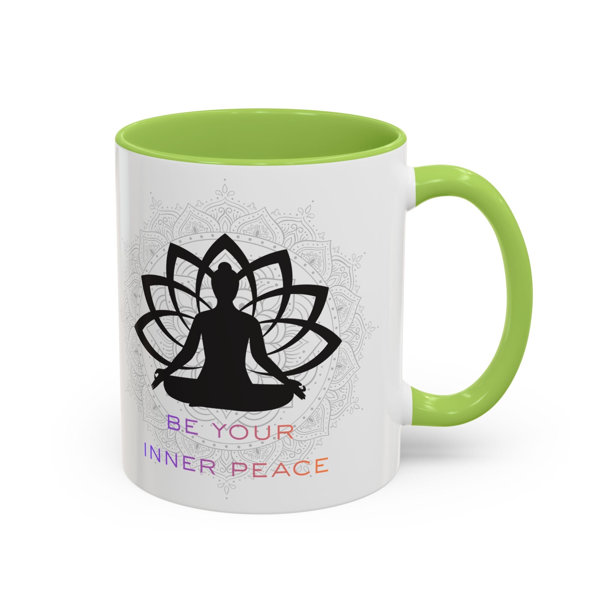 Meditation Lotus Coffee Mug – "Be Your Inner Peace" Accent Mug