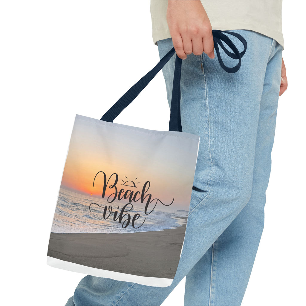 Beach Vibe Tote Bag — Sunset Beach All-Over Print Carry Bag