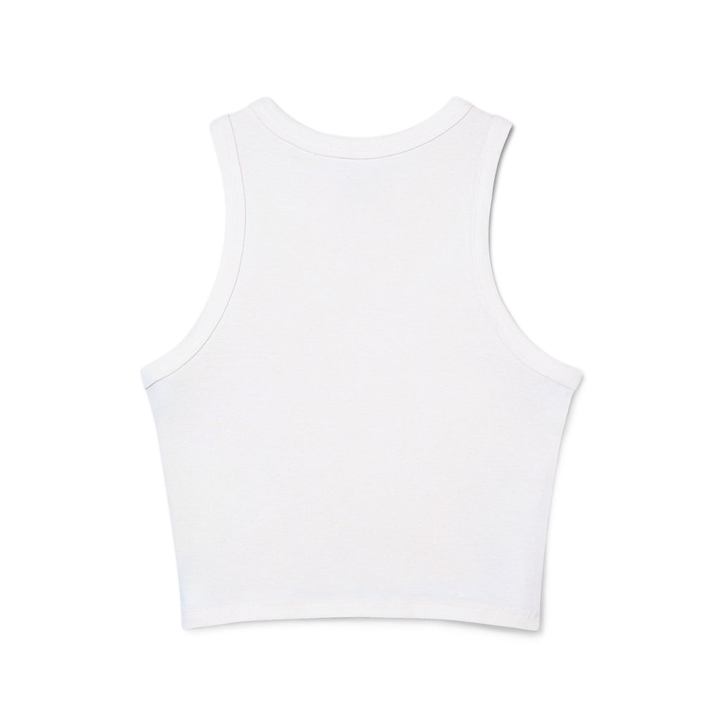 Ribbed Racer Tank — Pink Bow "Barbie Pop" Graphic