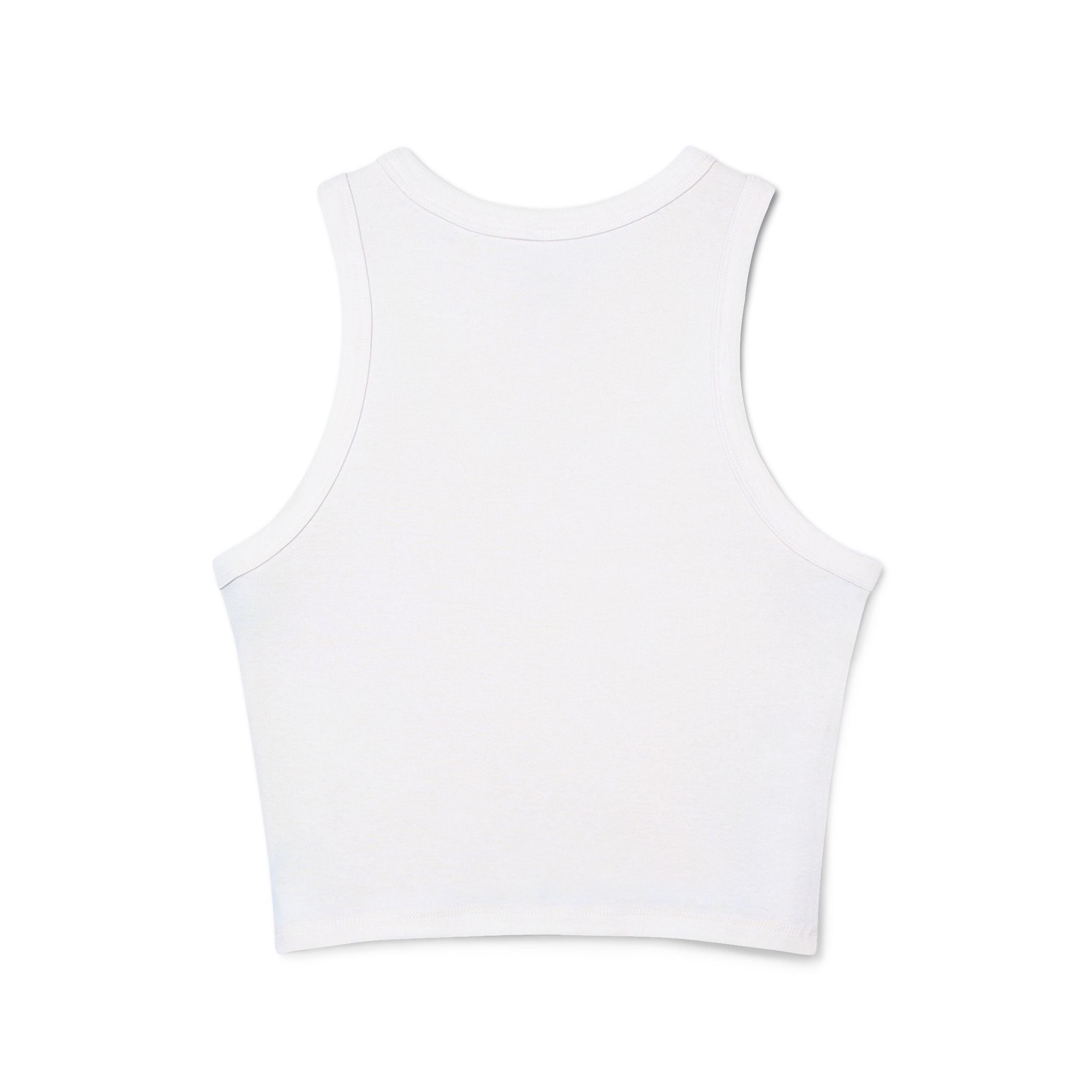 Ribbed Racer Tank — Pink Bow "Barbie Pop" Graphic