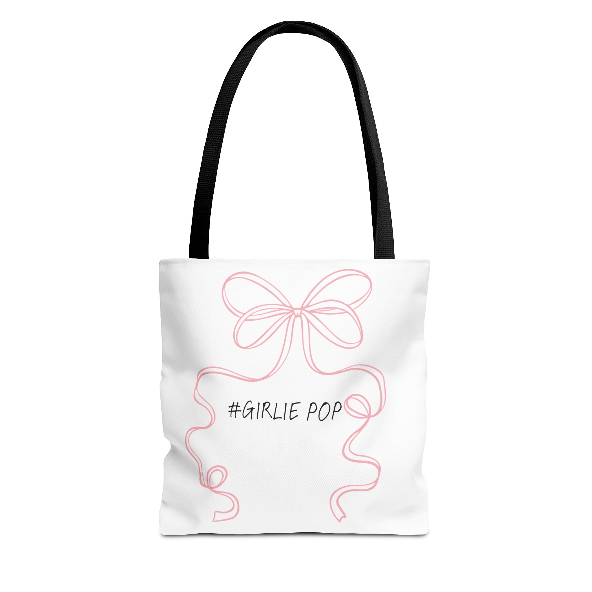Girlie Pop Pink Bow Tote Bag – #GIRLIEPOP Eco Canvas Shopper