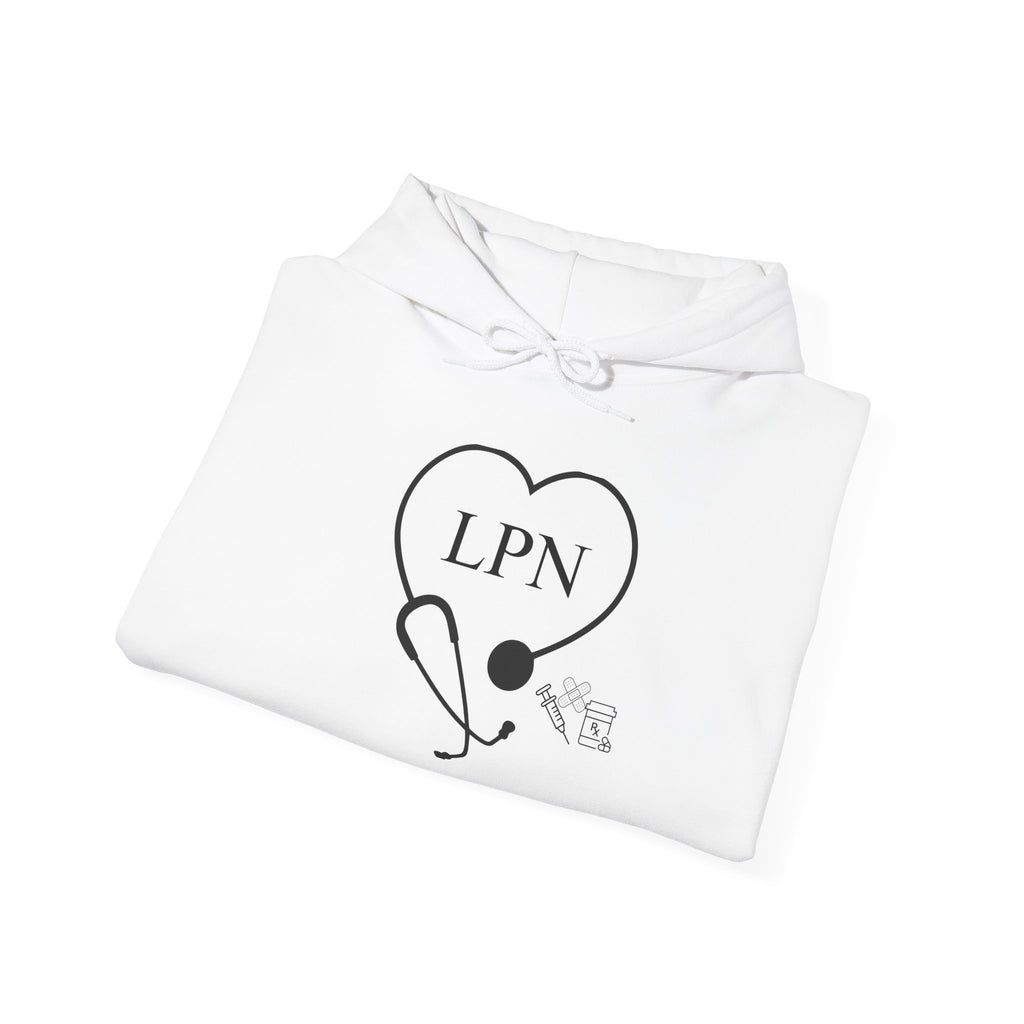 LPN Heart Stethoscope Hoodie – Licensed Practical Nurse Sweatshirt