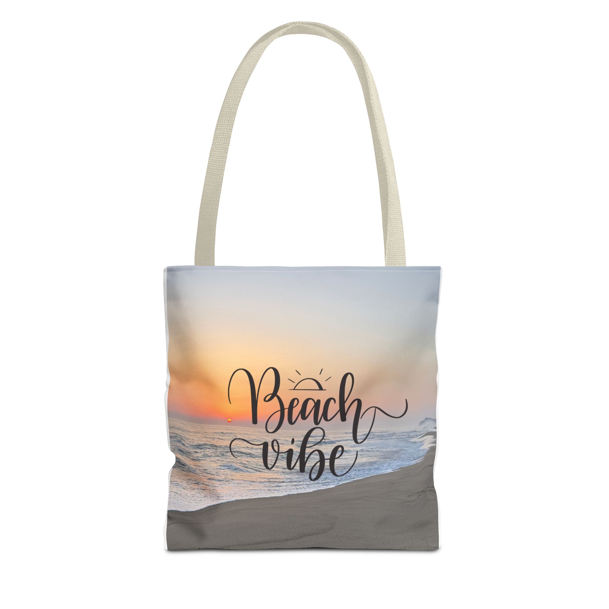 Beach Vibe Tote Bag — Sunset Beach All-Over Print Carry Bag