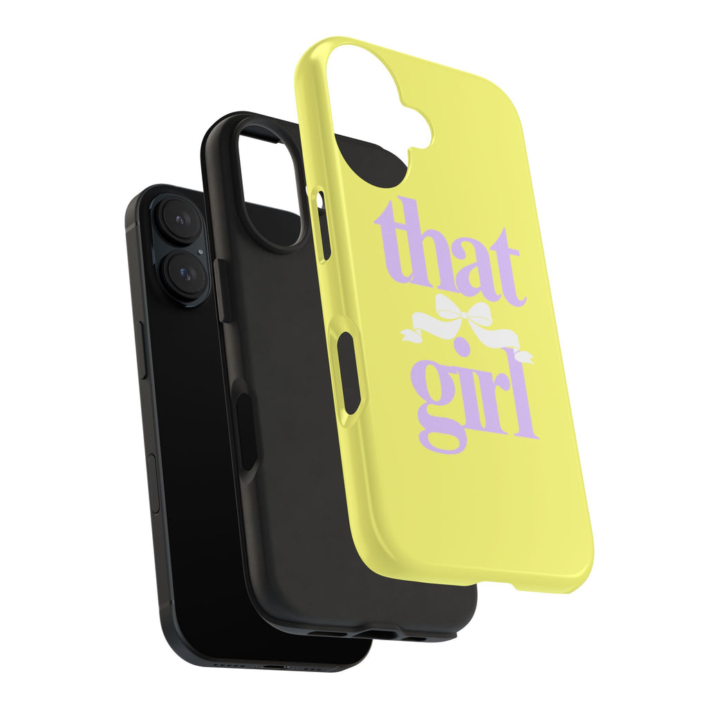 That Girl Tough Phone Case — Cute Pastel Yellow Protective iPhone Case