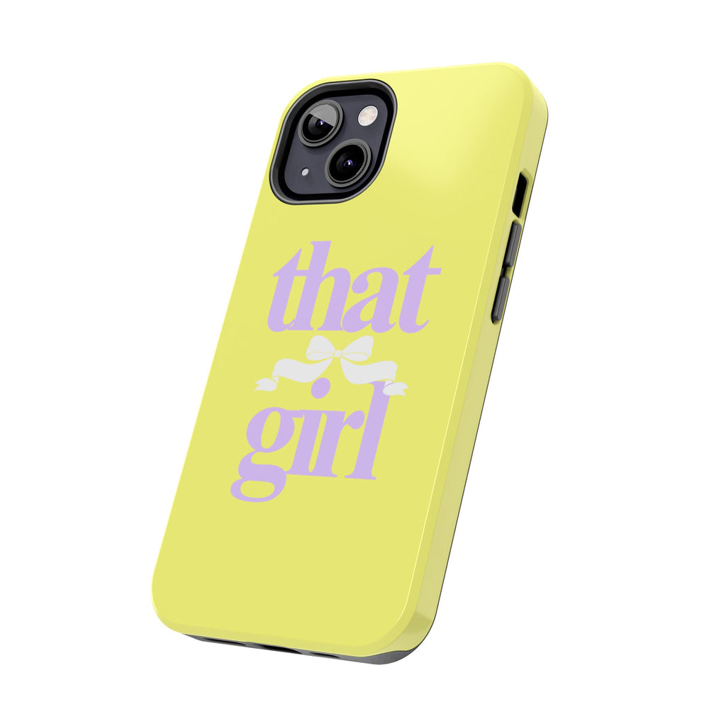 That Girl Tough Phone Case — Cute Pastel Yellow Protective iPhone Case