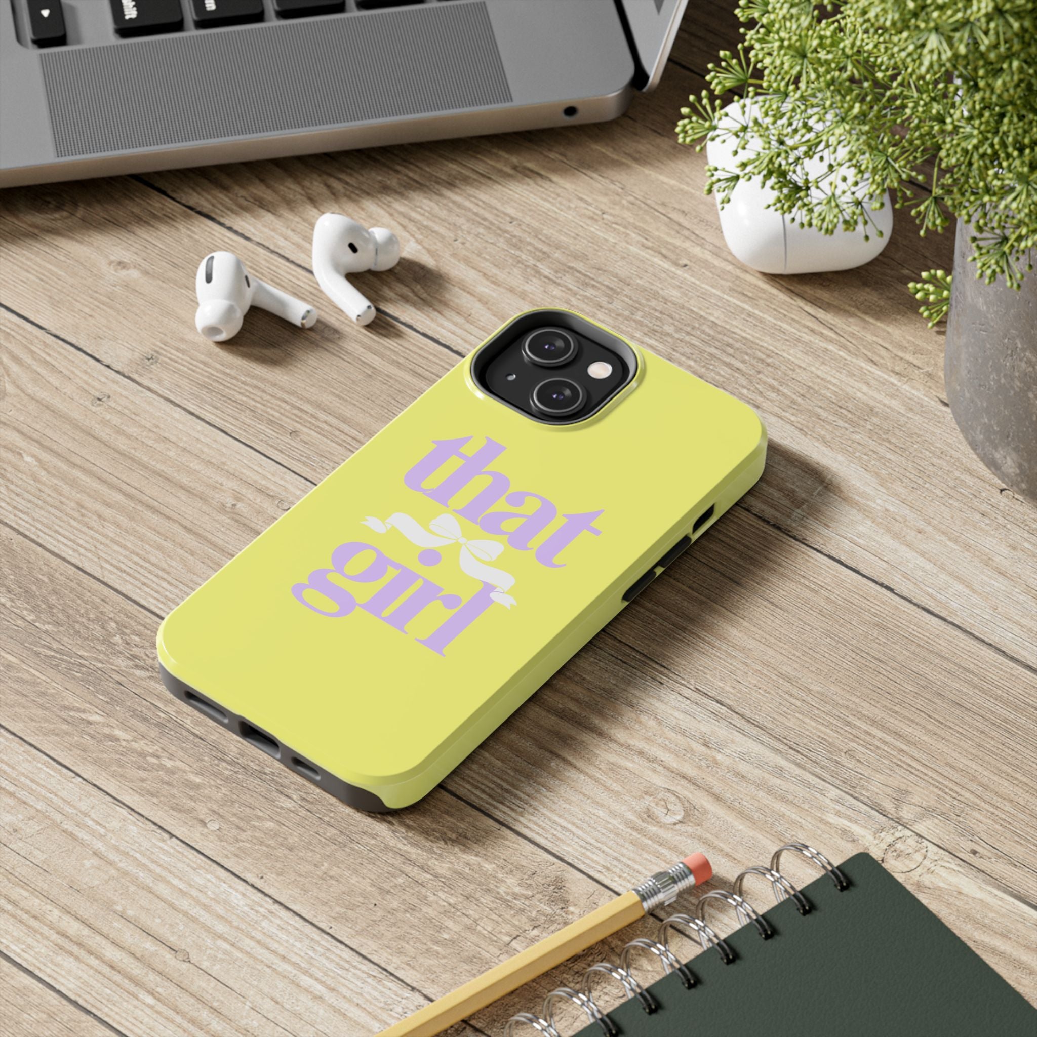 That Girl Tough Phone Case — Cute Pastel Yellow Protective iPhone Case
