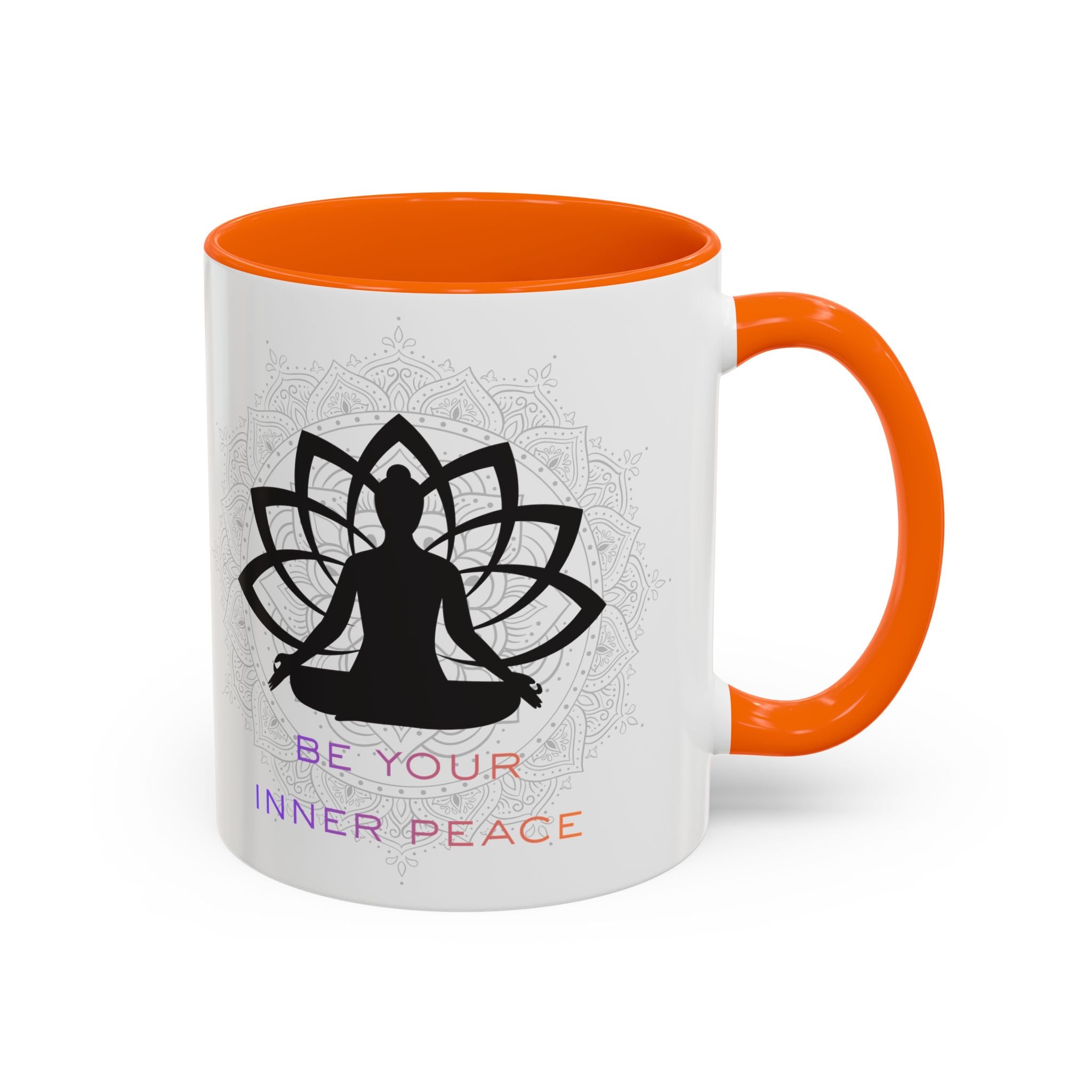 Meditation Lotus Coffee Mug – "Be Your Inner Peace" Accent Mug
